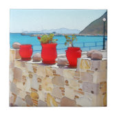 水の色の海 タイル (正面)