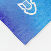 水の色の渦巻きフリップフロップスシャブバット フリースブランケット (角)