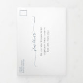 水の色の湖ブルーカヌー結婚のオールインワンインベイ 三つ折りカード (カバー)