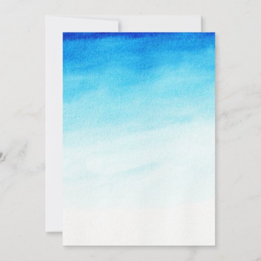 水の色の準備ができてポップ・アートの男の赤ちゃんの赤ちゃんシャワー 招待状 (裏面)