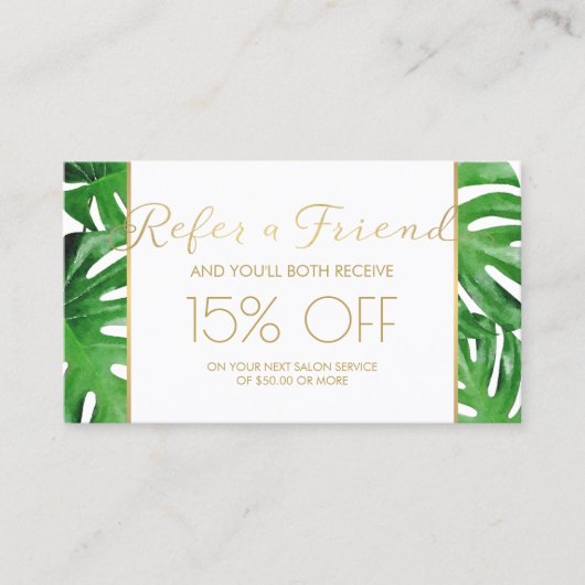 水の色の熱帯モンステラ離れの紹介 紹介カード (正面)