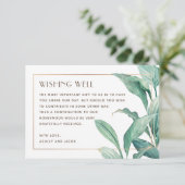 水の色の熱帯緑結婚園の願い良好 エンクロージャーカード (スタンド正面)