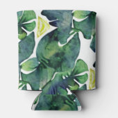 水の色の熱帯葉の新郎新婦結婚の 缶クーラー (裏面)