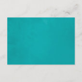 水の色の熱帯蘭のジオメトリック結婚ス エンクロージャーカード (裏面)