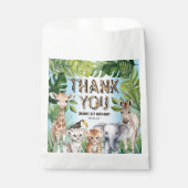 水の色の熱帯離れの，ジャングルサファリ，動物園のアニメーション フェイバーバッグ (正面)