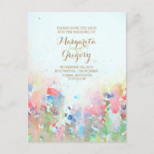 水の色の牧草地の日付はがきを保存 案内ポストカード (正面)