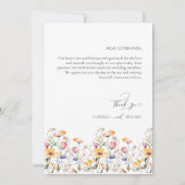 水の色の牧草地の野結婚花の感謝の車 サンキューカード (裏面)