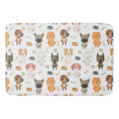 水の色の犬。 バスマット (正面)