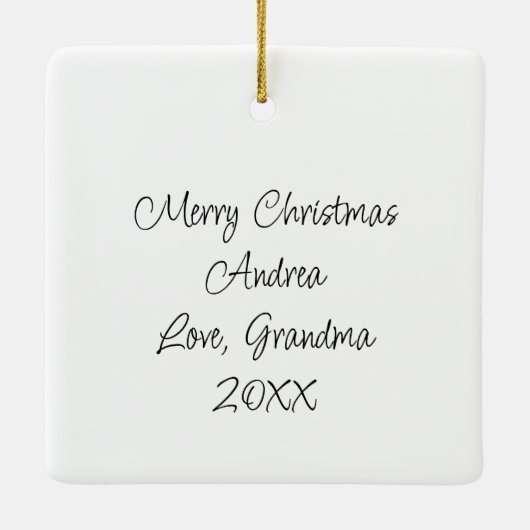 水の色の猫のフローラウィンドウパーソナライズされた セラミックオーナメント (裏面)