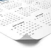 水の色の猫のフード付きスウェットシャツスプラッシュアート2025カレンダー ポスター (角)