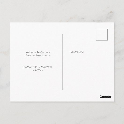 水の色の猫の新しい家の動き発表 ポストカード (裏面)