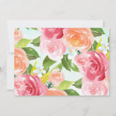 水の色の甘いバニーベビーシャワーティーパーティー 招待状 (裏面)