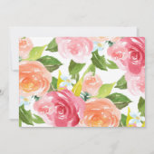 水の色の甘いバニーベビーシャワーティーパーティー 招待状 (裏面)