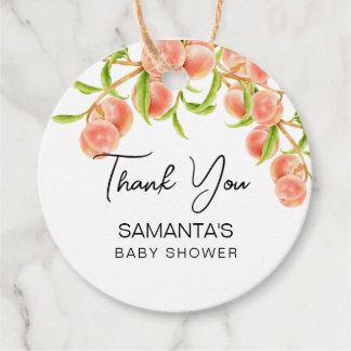 水の色の甘い小さな桃ありがとう フェイバータグ