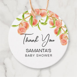 水の色の甘い小さな桃ありがとう フェイバータグ