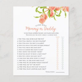 水の色の甘い小さな桃の赤ちゃんシャワーゲーム