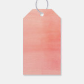 水の色の甘い小さな桃の赤ちゃんシャワー ギフトタグ (裏面)