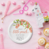 水の色の甘い小さな桃の赤ちゃんシャワー ペーパープレート (パーティー)