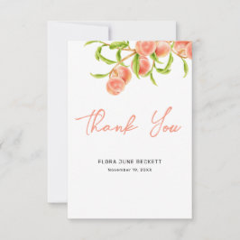 水の色の甘い小さな桃 サンキューカード
