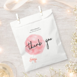 水の色の甘い弓コットンキャンディーベビーシャワー フェイバーバッグ