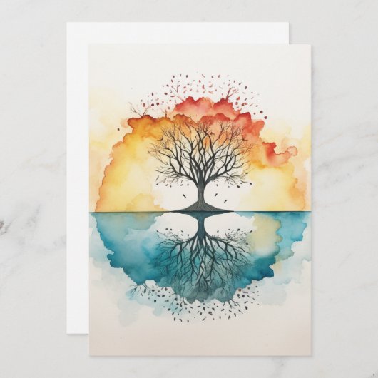 水の色の生命の木 シーズンカード (正面/裏面)