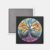 水の色の生命の木 マグネット (正面/裏面)