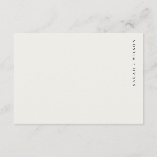 水の色の田舎のヒルズウェディングレセプション エンクロージャーカード (裏面)