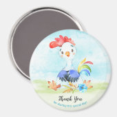 水の色の男の子のロスターファームありがとう マグネット (正面/裏面)