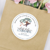 水の色の男の子の最初の神聖な聖餐会ありがとう ラウンドシール