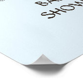 水の色の男の子の鹿のキノコのシャワーウェルカムサイン ポスター (角)