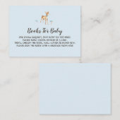 水の色の男の子の鹿キノコのブックリクエスト エンクロージャーカード (正面/裏面)