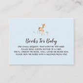 水の色の男の子の鹿キノコのブックリクエスト エンクロージャーカード (正面)