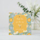 水の色の男女兼用ママへビー赤ちゃんシャワー サンキューカード (スタンド正面)