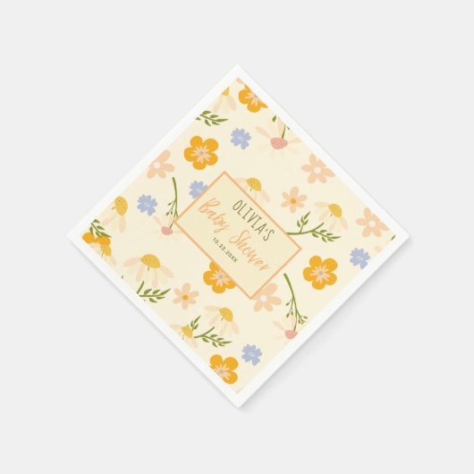 水の色の男女兼用ママへビー赤ちゃんシャワー スタンダードカクテルナプキン (角)