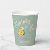 水の色の男女兼用ママへビー赤ちゃんシャワー 紙コップ (裏面)