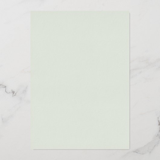 水の色の白い蘭とクムカ結婚ツ 箔招待状 (裏面)