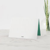 水の色の白絵画ポインセチア・クリスマス シーズンカード (裏面)