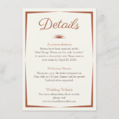 水の色の目的地：ロマンチックな砂漠の詳細 エンクロージャーカード (正面)