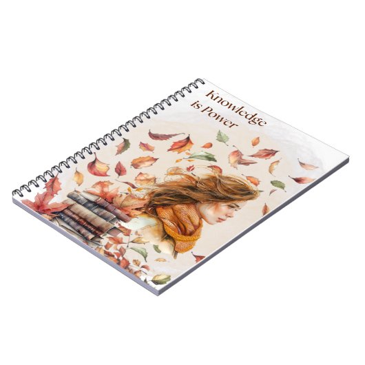 水の色の知識はパワー感動的 ノートブック (左側)