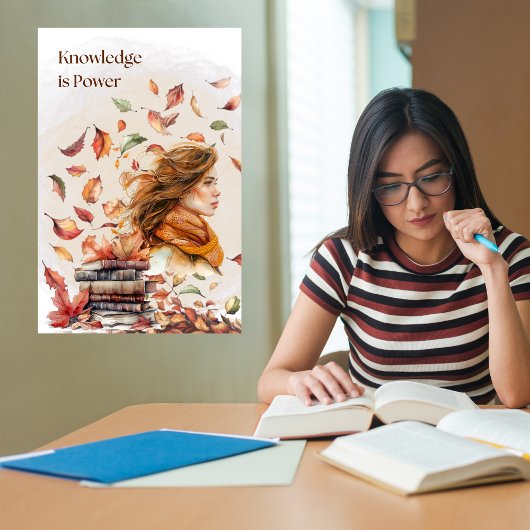 水の色の知識はパワー感動的 ポスター