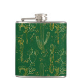 水の色の砂漠のサボテン フラスク (正面)