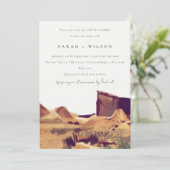 水の色の砂漠の風景カップルシャワー招待状 サンキューカード (スタンド正面)