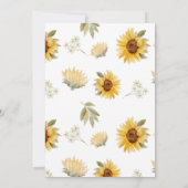 水の色の私たちの小さなひまわり第2誕生日 招待状 (裏面)