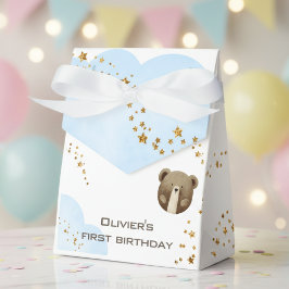 水の色の私たちの小さなクマは1つのベビーの誕生日 フェイバーボックス