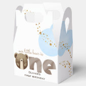 水の色の私たちの小さなクマは1つのベビーの誕生日 フェイバーボックス (オープン)