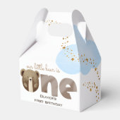 水の色の私たちの小さなクマは1つのベビーの誕生日 フェイバーボックス (正面サイド)