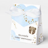 水の色の私たちの小さなクマは1つのベビーの誕生日 フェイバーボックス (正面サイド)