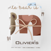 水の色の私たちの小さなクマは1つのベビーの誕生日 ラッピングペーパーシート (インサイチュ)