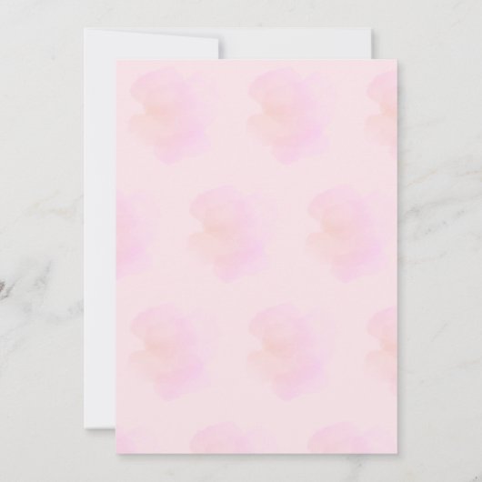 水の色の私たちの小さな真珠の女の子の赤ちゃんシャワー 招待状 (裏面)