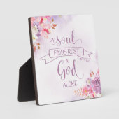 水の色の私の魂は残りを見つける, Ps 62:1 フォトプラーク (正面)